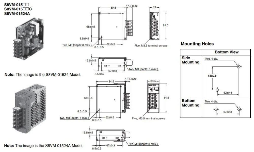 OMRON S8VM-01524 подлинный импульсный источник питания режим переключение, питание питания