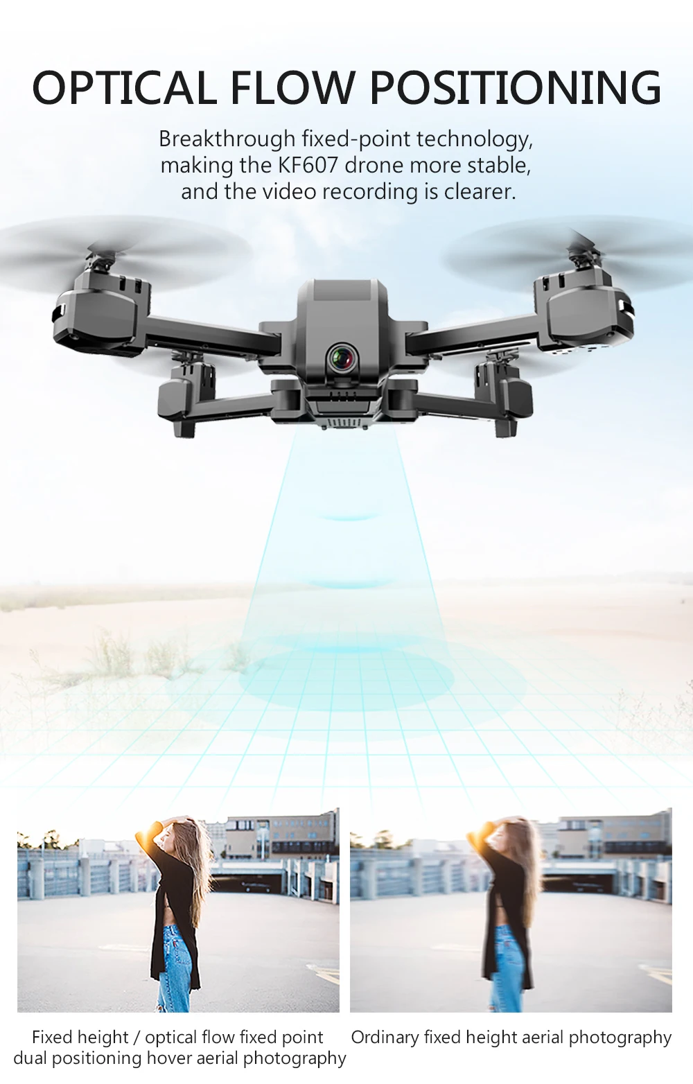 KF607 wifi FPV RC складной Дрон 4K Камера Ультра HD Двойная камера Дрон Безголовый режим одно касание посадки Квадрокоптер детские подарки