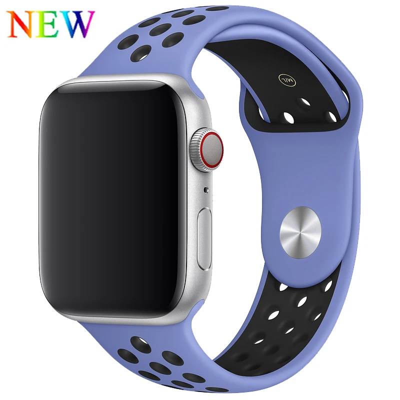 Royal Pulse Black Силиконовый ремешок для apple watch band 42 мм 38 мм correa iwatch 4 3 2 44 мм 40 мм спортивный браслет pulseira apple watch аксессуары - Цвет ремешка: Royal Pulse Black