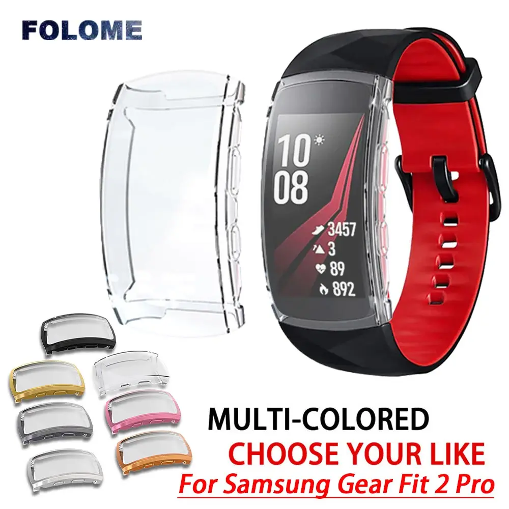 

Ultra-thin Soft Plating TPU Watch Shockproof Protector Bumper Cover For Samsung Gear Fit 2 Pro Smart Sport Watch Case Accessory