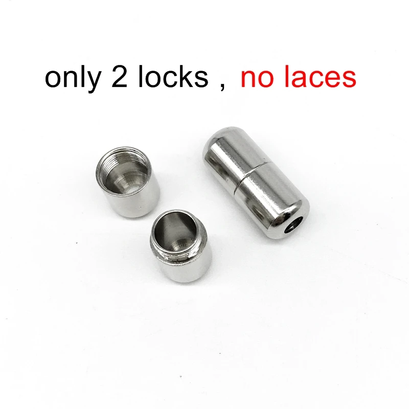 only lock no laces 1 пара эластичных шнурков без галстука Металлические круглые шнурки для ботинок для детей Взрослые кроссовки быстрая шнурка шнурки Z023 - Цвет: only lock no laces