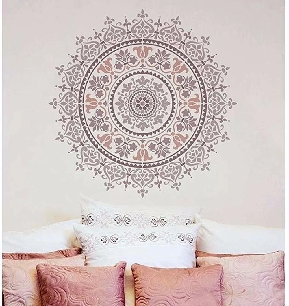 30 * 30cm size diy craft mandala mold for painting stencils stamped photo album embossed paper card on wood, fabric, wall