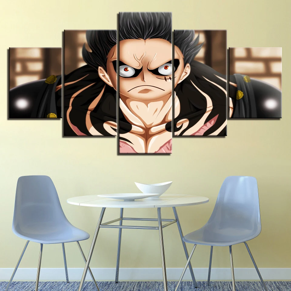 One Piece Anime Monkey D. Luffy Холст плакат HD Печать Картина Настенная живопись в нордическом
