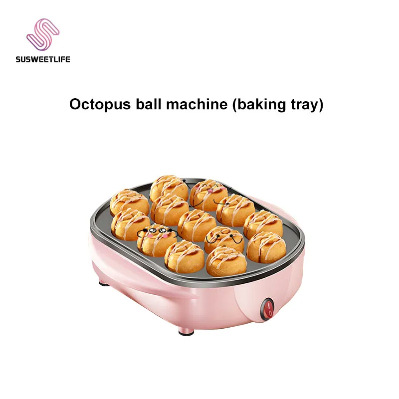 Miniature household takoyaki machine multi-purpose baking dish small octopus meatball pot | Бытовая техника