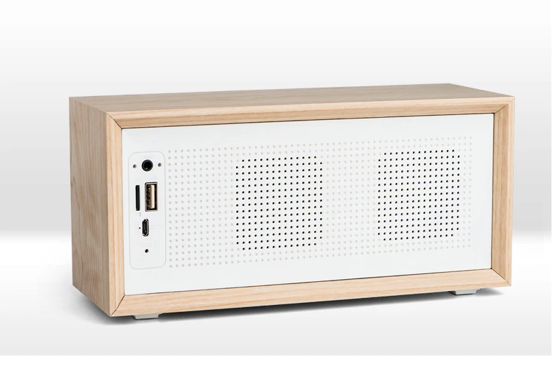White OneDer V2 портативная bluetooth-колонка 10 Вт 1500 мАч перезаряжаемая, интеллектуальная литий-ионная батарея деревянная Беспроводная колонка с поддержкой tf-карты/USB - Цвет: White