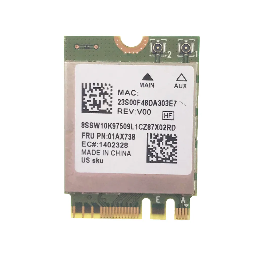 Беспроводной RTL8822BE 802.11ac wlan Bluetooth 4,1 для lenovo Thinkpad серии FRU: 01AX712 01AX738