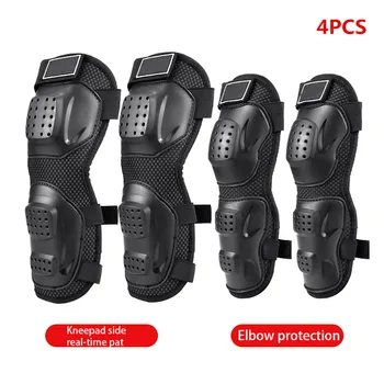 

4Pcs Motorcycle Knee Protector Pads Safety Support Protective Gear Universal Motocross Cycling Elbow Protector