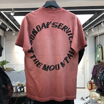 

Kanye West Sunday Service Holy Spirit CPFM T shirt Men Women Pink High Quality Hip-hop Kanye West T-Shirts