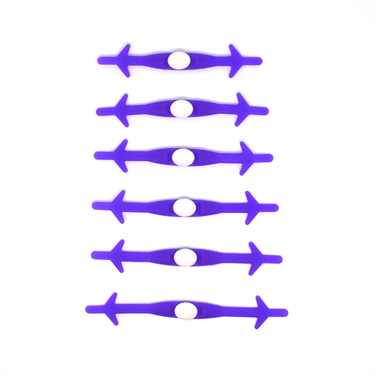 12 шт./компл. VING новые унисекс для взрослых для Спортивного Бега шнурки без завязок; эластичные силиконовые шнурки подходят ко всем кроссовкам; ремешки со шнуровкой; сезон зима - Цвет: Фиолетовый