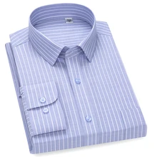 

100% Cotton Men's Shirt, Stylish Striped Long Sleeve Men's Shirts S-4XL, Suits For Business Casual Men's Formal Shirts