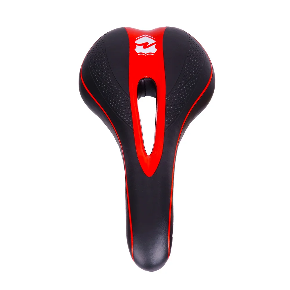 RED MTB полое дышащее велосипедное седло для гонок мягкое PU Велосипедное Сиденье для горного велосипеда удобное широкое шоссейное Велосипедное пенное мягкое Горячее предложение - Цвет: RED
