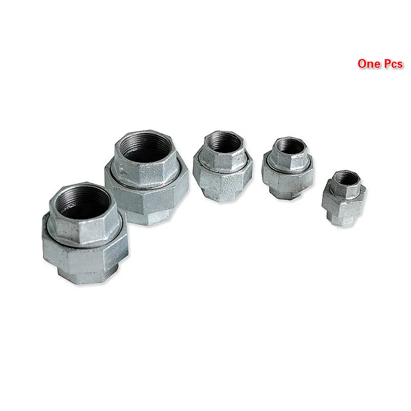 

10Pcs Cast Iron Pipe Union Galvanized Malleable Iron Pipe Fittings Antique Style for Hanging Racks LOFT Decoration 1/2" Inch