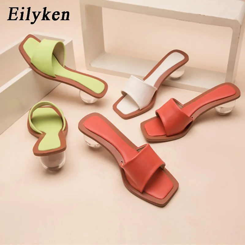 Eilyken/2021 г. Новый дизайн Прозрачные женские Вечерние туфли на высоком каблуке с
