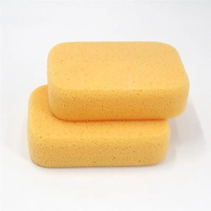 4PCS yellow Large Sponge Wipe, Bowl Washing Car Washing Sponge Kitchen  Cleaning Sponge Block Dishwashing Cloth