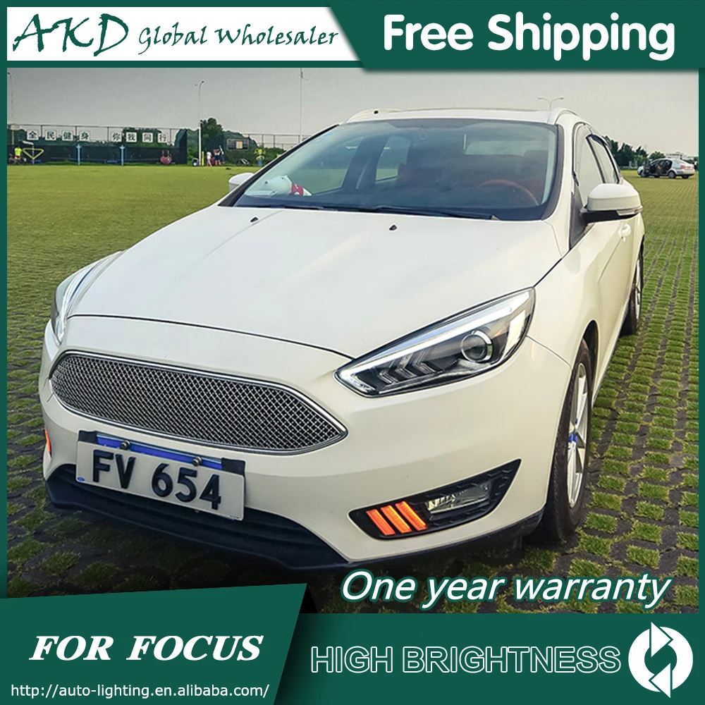 Головной светильник s для автомобиля Ford Focus 4- Focus DRL Дневной ходовой светильник светодиодный Биксеноновая лампа противотуманный светильник тюнинг автомобильные аксессуары