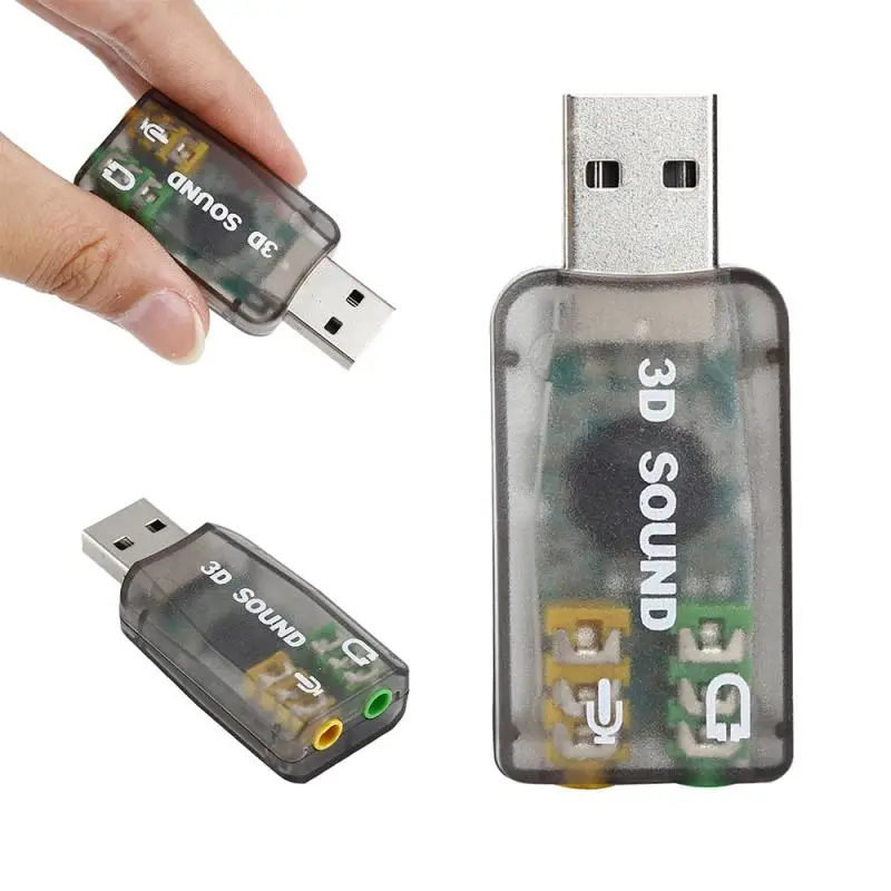 

Portable 3.5MM 7.1 USB External Audio Sound Card Virtual Surround Speaker Audio Sound Card Virtual Sound Adapter For PC Laptop