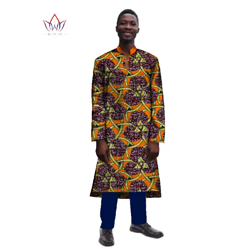 Африканские Dreeses для мужчин с длинными рукавами мужские халаты традиционная африканская одежда Дашики мужская одежда плюс размер 6XL BRW WYN241 - Цвет: 20