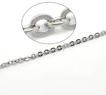 

silver color Stainless Steel Links-Opened Cable Chains Findings 3x2.5mm(1/8"x1/8"), sold packet of 1M new