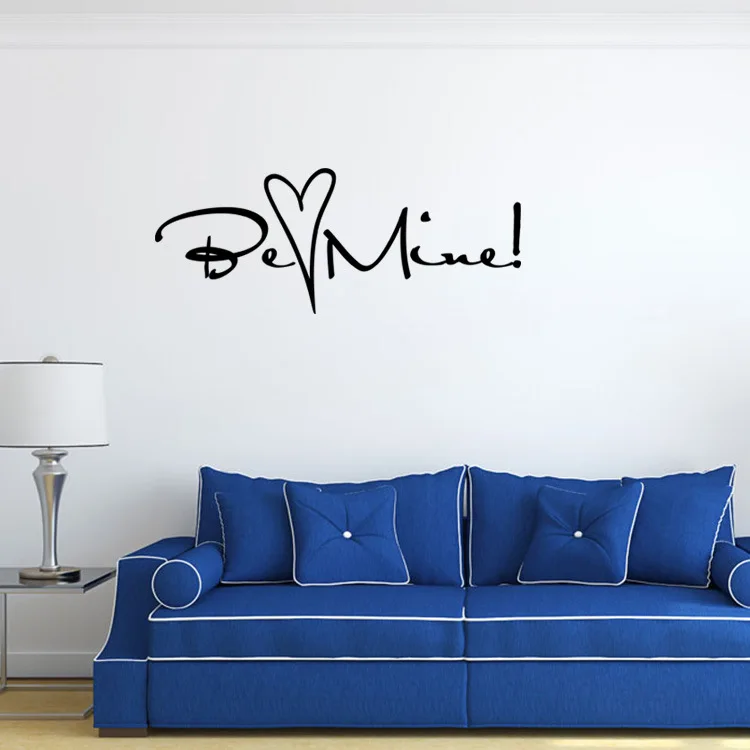 Aw9511 English Proverbs Valentine' Discourse Wall Stickers Be Mine Bedroom Living Room Wall Stickers Wholesale Removable