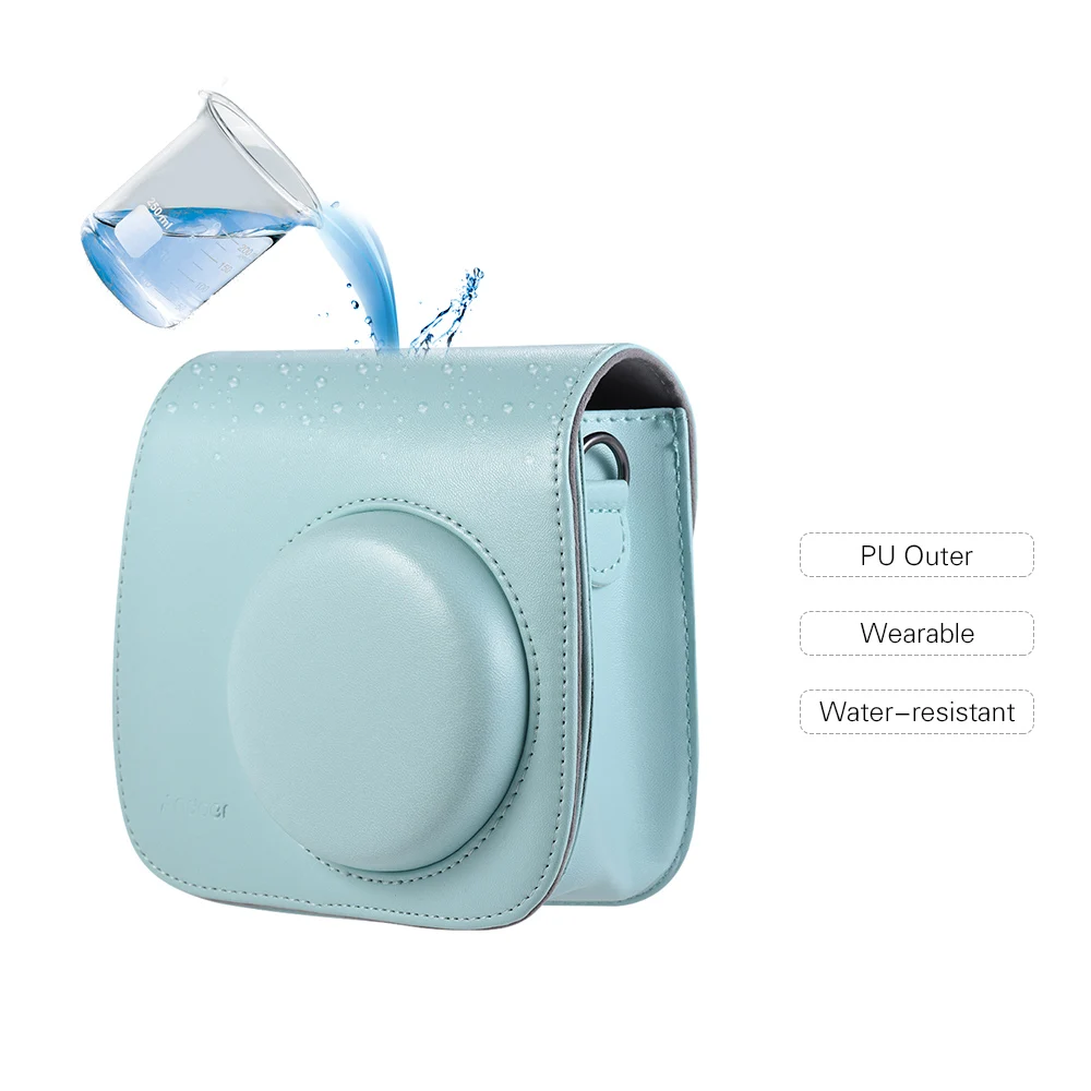 Fujifilm Instax Mini 9 мгновенная камера пленочная камера с зеркалом для селфи Ice Blue с 14 в 1 комплект аксессуаров чехол для камеры фильтр+ альбом
