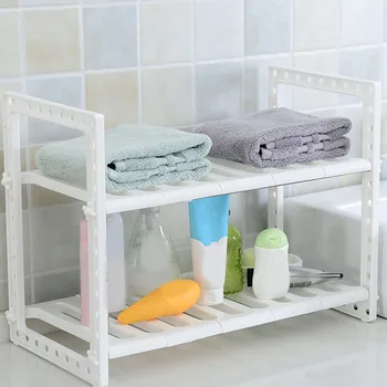 

Multi-functional Under Sink 2 Tier Expandable Shelf Organizer Rack Storage Kitchen Adjustable Tool Holders H5