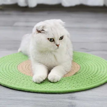 

Cat Mat Toy Cotton Thread Woven Cat Claw Mattress Cool Cat Scratch Blanket Pet Grinding Claw Mat Pet Products