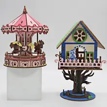 

3D Puzzle Problem-solving Ability Safe Creative Royal Carriage Princess Tree House 3D Puzzle Puzzle Toy for Creation