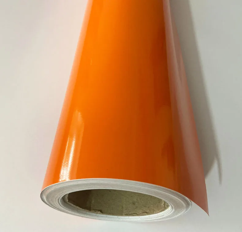 20/30/40/50*152CM High Gloss Orange Vinyl Film Gloss Glossy Car Wrap Foil Sticker custom number plates
