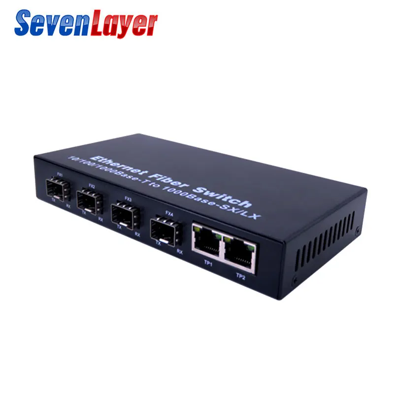 Гигабитный Ethernet-коммутатор волоконно-оптический медиа конвертер 4 волокна модулем программирования в производственных условиях Порты и разъёмы 2 RJ45 10/100/1000 м UTP волокна Порты и разъёмы