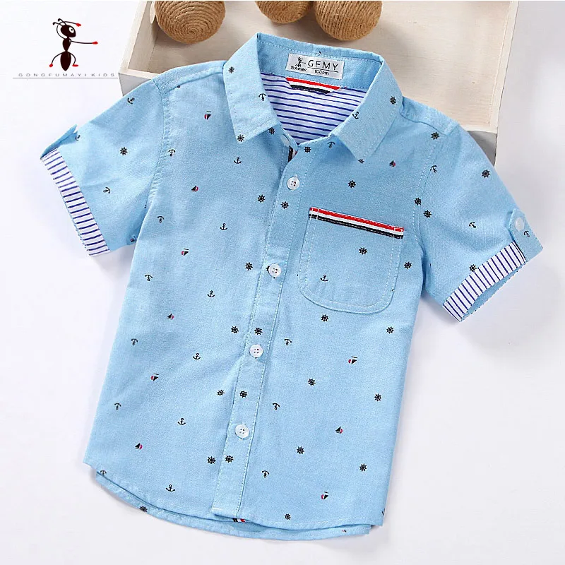 Boys Cotton Short-Sleeve Shirt 8