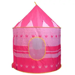 Детские розовые палатки в форме замка, портативные палатки для мальчиков и девочек, для дома, для улицы, сада, складные, для игр, палатки