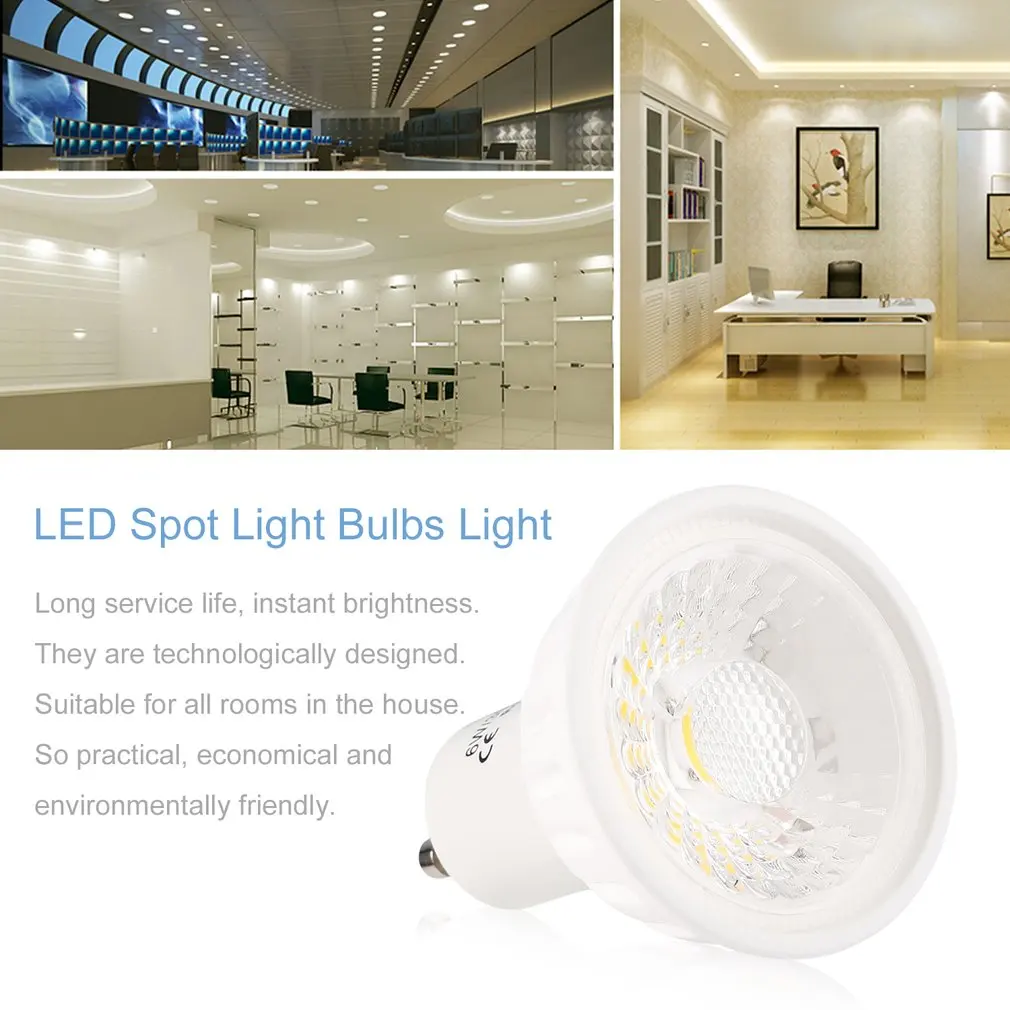 

10 Piece LED Spot Light Super Bright Ceramic Energy-saving Spotlight Household GU10 85-265V LED Bulbs Durable Home Light Sale