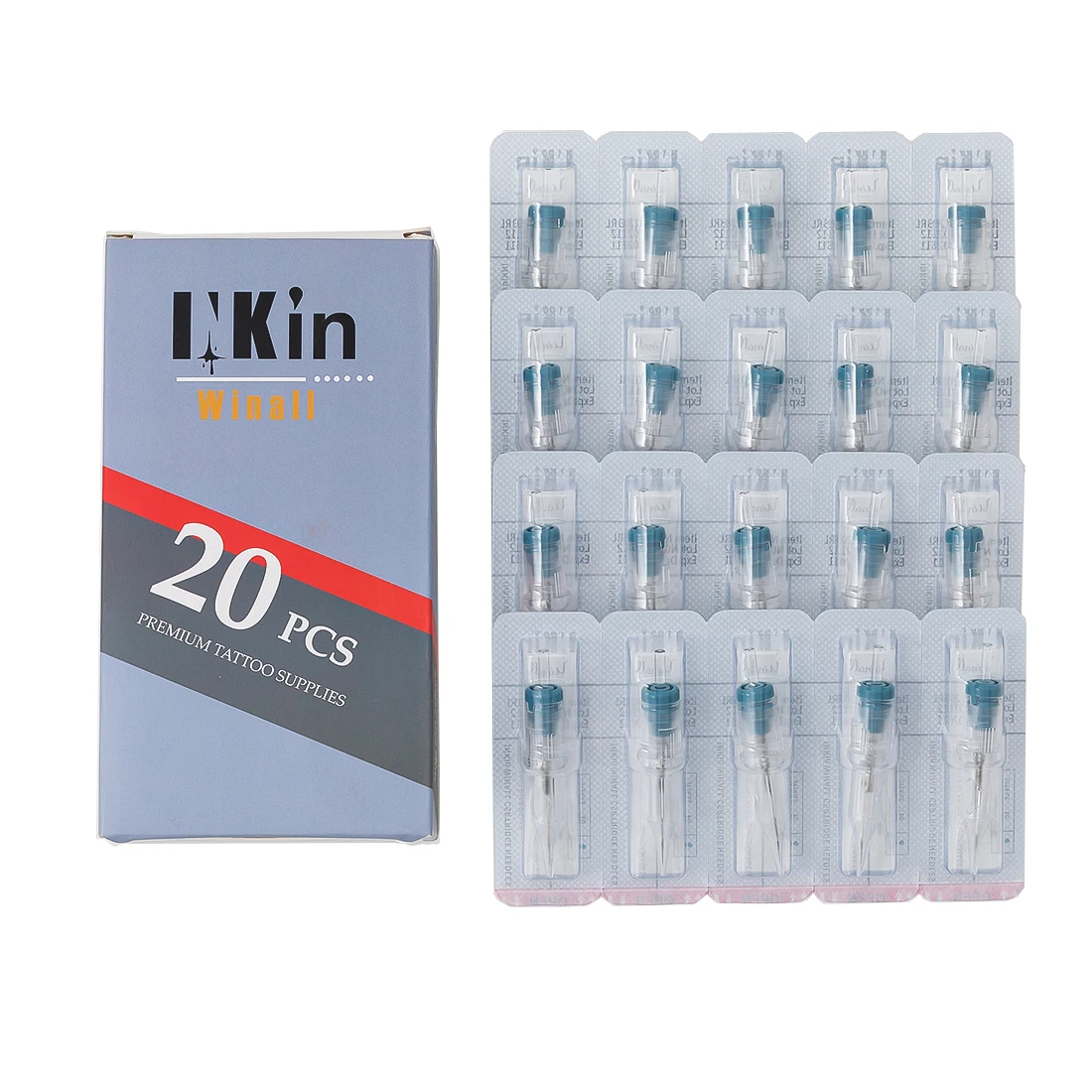 

INKIN WINALL Cartridge Tattoo Needles Round Liner Disposable Sterilized Safety Tattoo Needle for Cartridge Machines Grips