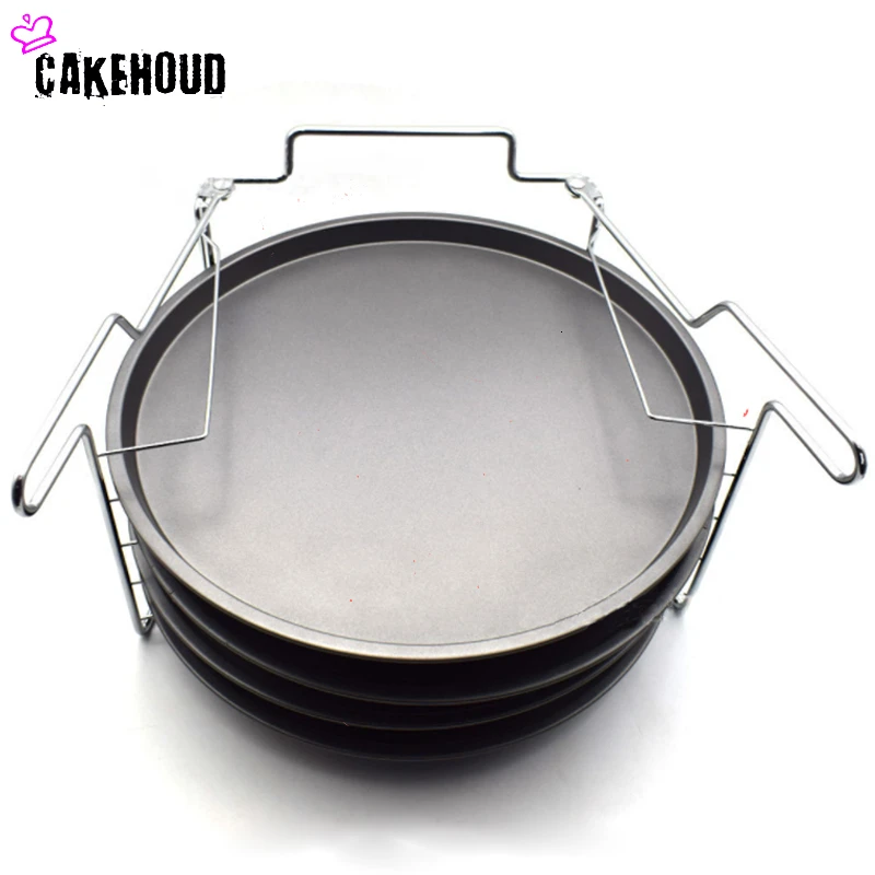 CAKEHOUD аксессуары для домашней кухни, инструмент для выпечки, перфорированная форма для пиццы из толстой углеродистой стали, антипригарная форма для печи Для Выпечки Пиццы, набор