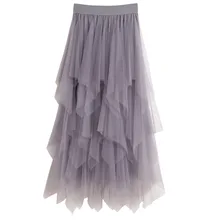 Женские Элегантные повседневные модные сексуальные юбки, женские нестандартные газовые многослойные юбки