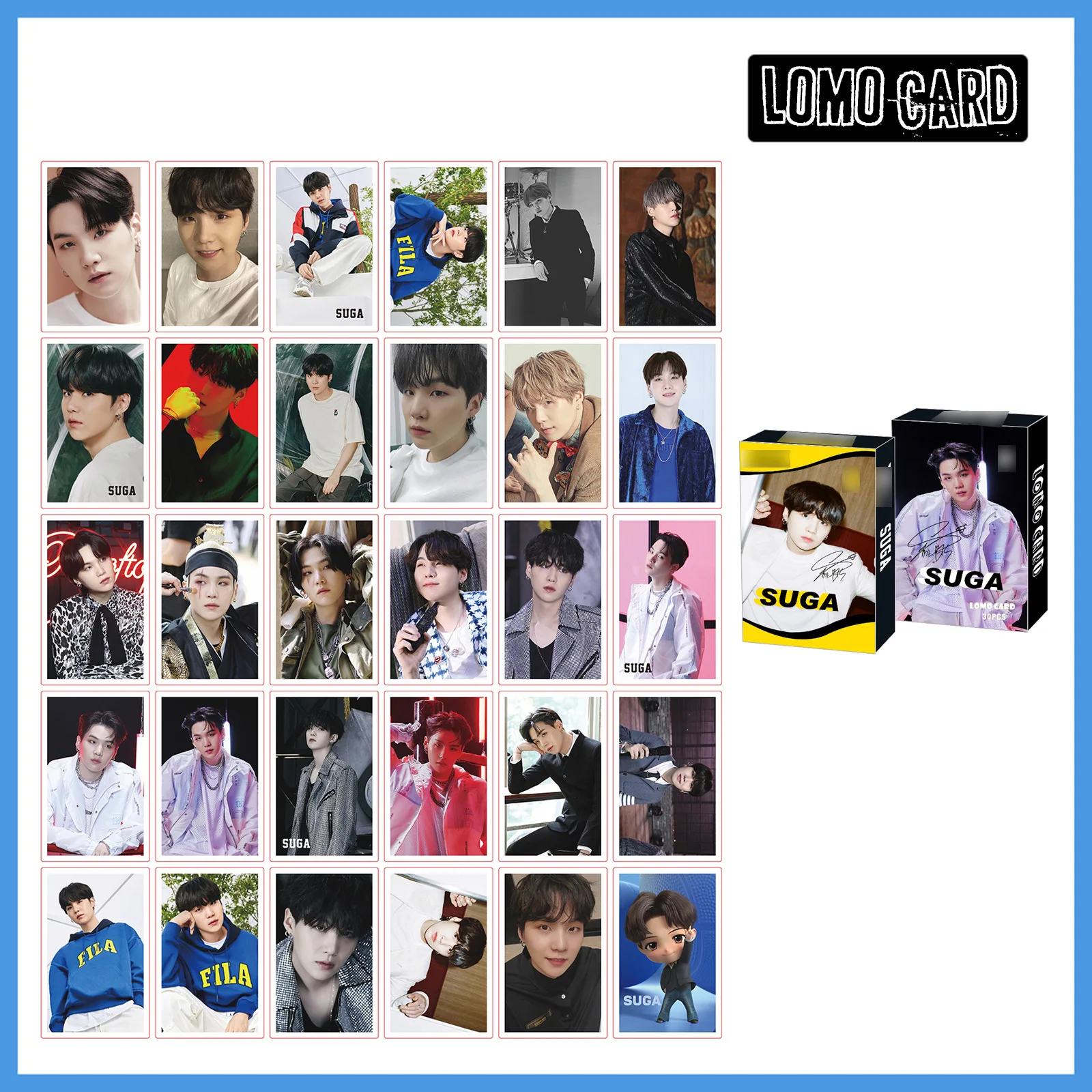 30pcs/box Kpop Stray Kids Lomo Card Set Photocard Photo Print Album Photocard Korean Fashion Cute Boys Poster Picture Fans Gifts