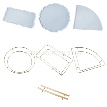 

Crystal Epoxy Resin Tray Mold Fruit Plate Cup Mat Casting Silicone Mould DIY Crafts Coaster Making Tools Drop Shipping