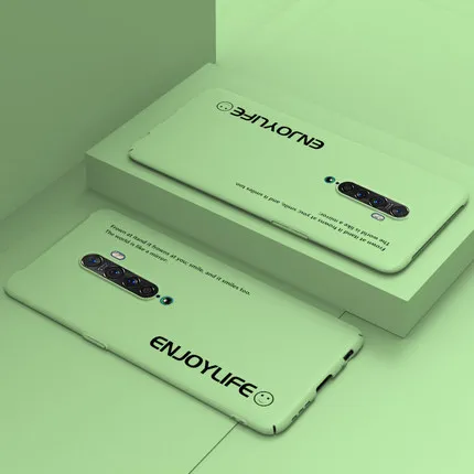 Mo Cha Green Чехол oppo Reno 2, жесткий пластиковый чехол reno ace, матовый чехол, тонкий модный карамельный цвет, чехол для телефона oppo reno 10X zoom, чехол - Цвет: Mo Cha Green