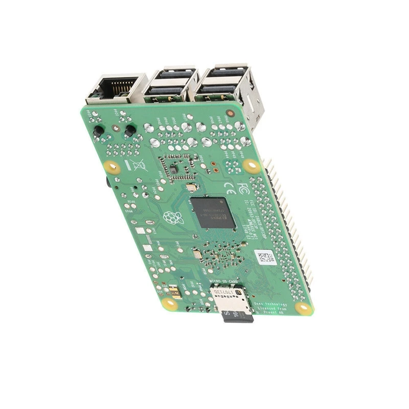 Raspberry Pi 3 Model B+(плюс) Встроенный Broadcom 1,4 ГГц Quad-Core 64-разрядный процессор Wi-Fi, Bluetooth и Usb Порты и разъёмы с Чехол(штепсельная Вилка европейского стандарта