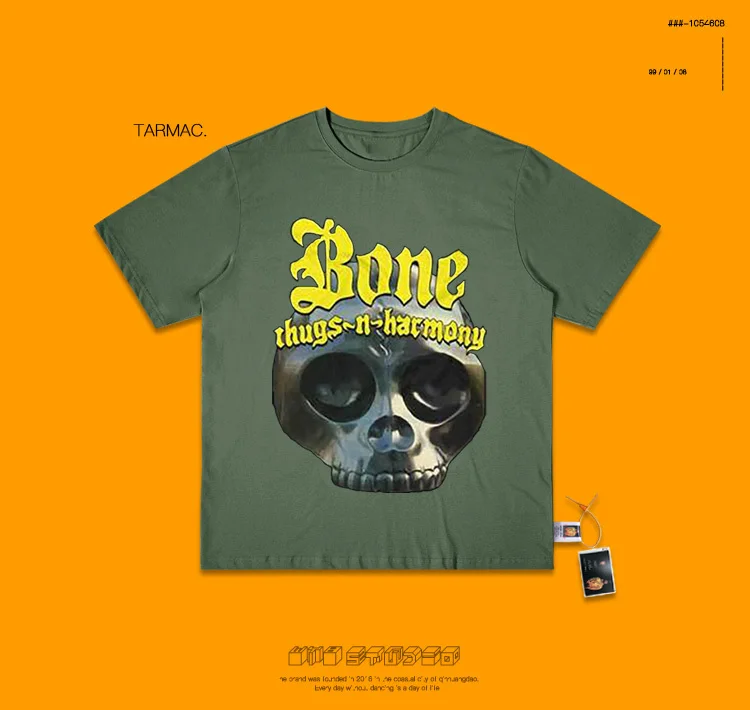 Бренд Tide футболка Bone Thugs N Harmony используется тяжелый короткий рукав для мужчин и женщин хип-хоп рок