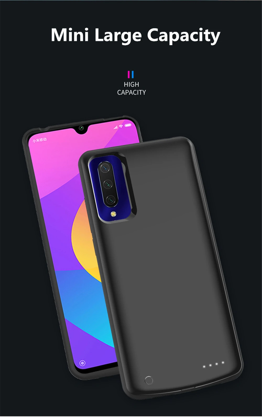 Портативный Банк питания 6500mAh аккумулятор зарядное устройство чехол для Xiaomi mi CC9e резервный зарядный чехол для Xiao mi CC9e Внешний Аккумулятор Чехол