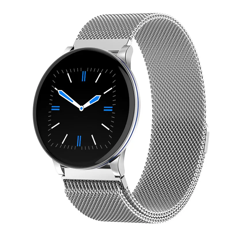 Круглые умные часы для мужчин и женщин для Android IOS E Smartwatch lectronics умные часы Wach фитнес трекер Топ смарт-часы наручные часы - Цвет: steel silver