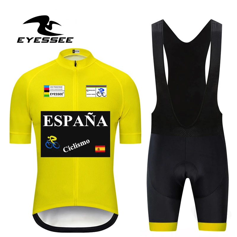 EYESSEE Pro Мужская команда зеленая испанская одежда для велоспорта дышащая одежда для чемпионата мира одежда для велоспорта Одежда для велоспорта
