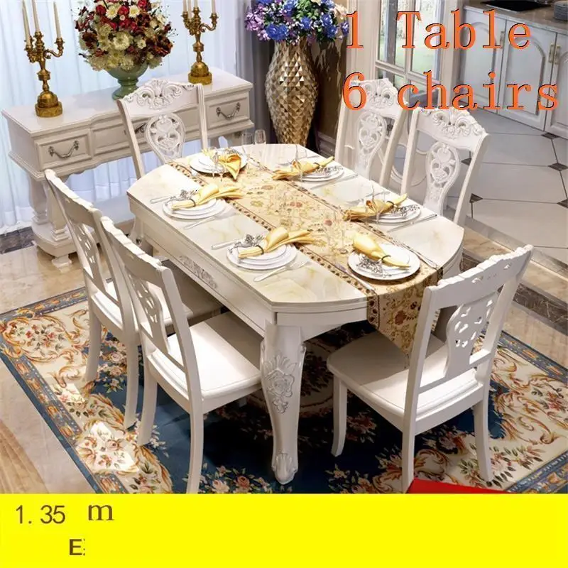 Eet Tafel Pliante Set De Salle A Manger модеран Meja Makan Tavolo европейский стол Меса комедор Bureau Tablo обеденный стол - Цвет: Version V