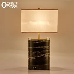 Нордическая настольная лампа из ткани креативная гостиная комната кабинет свет роскошный мрамор модель комнаты пост-современная