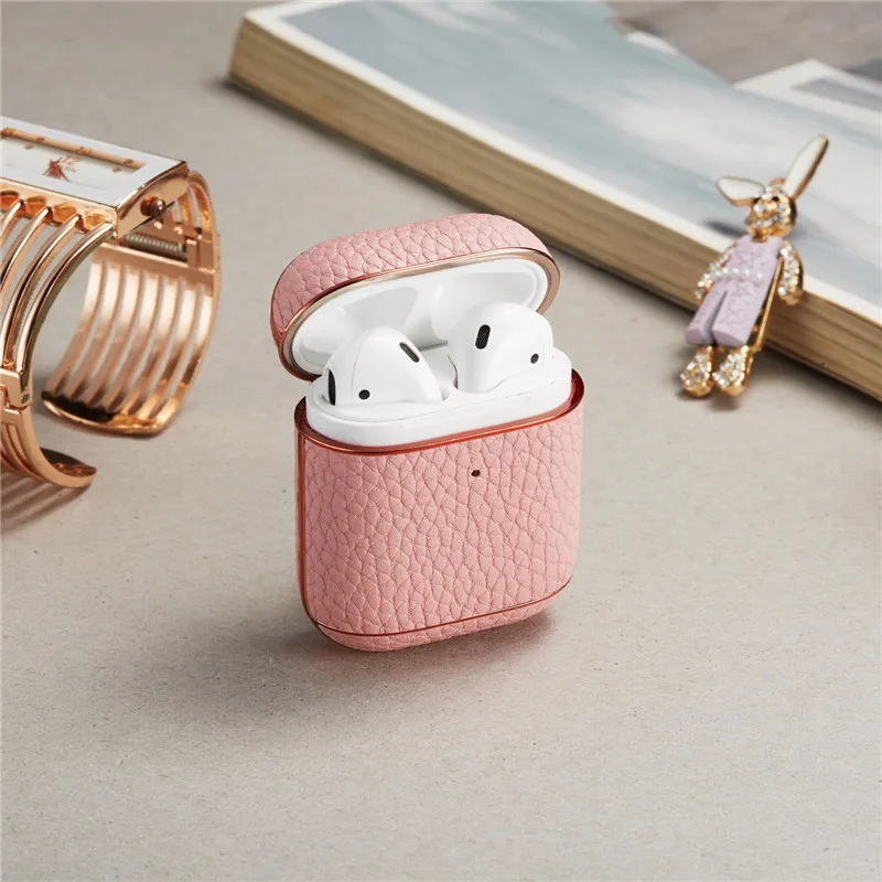 Кожаный чехол для Apple Airpods противоударный чехол для Apple гарнитура для Airpods чехол s ультра тонкий Air Pods защитный чехол