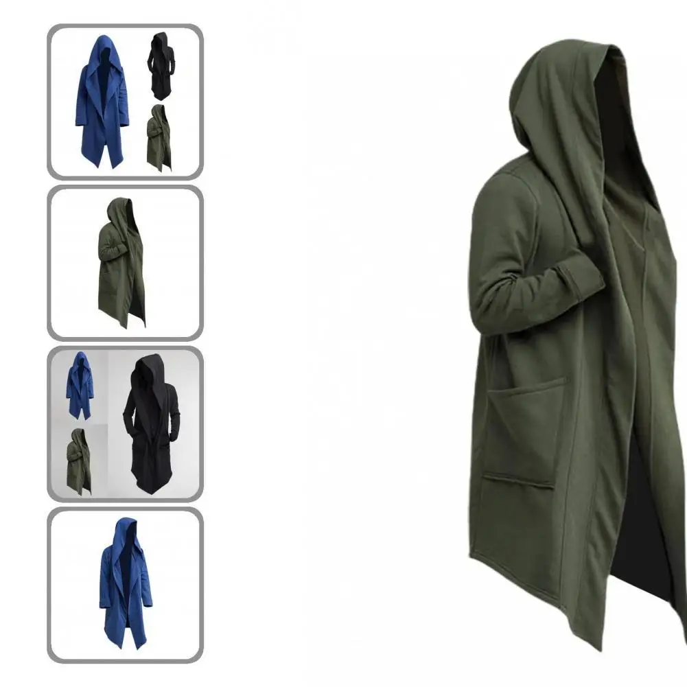 Solid Color Long Sleeve Men Jacket Leisure Coat Warm For Stage Show
