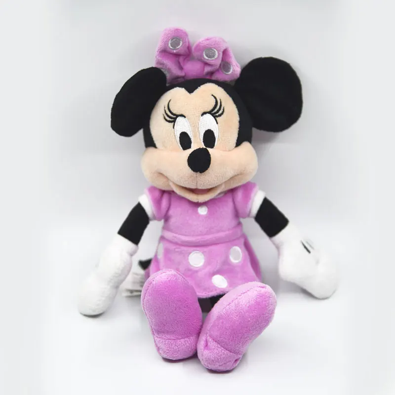 25cm Minnie Mouse mickey mouse pluto dog donald duck goofy dog plush Toys Stuffed Animals daisy baker soft toys kids toys - Цвет: Pink MINNIE