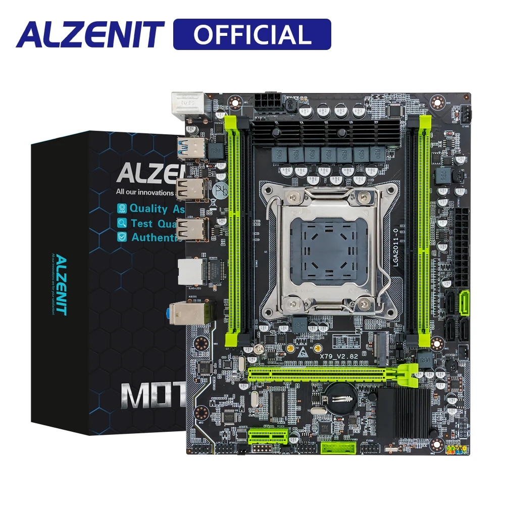 

ALZENIT X79M-CE5 Motherboard Intel C602 X79 LGA 2011 Xeon E5 DDR3 128GB ECC REG M.2 NVME NGFF SATA3.0 USB3.0 M-ATX Mainboard