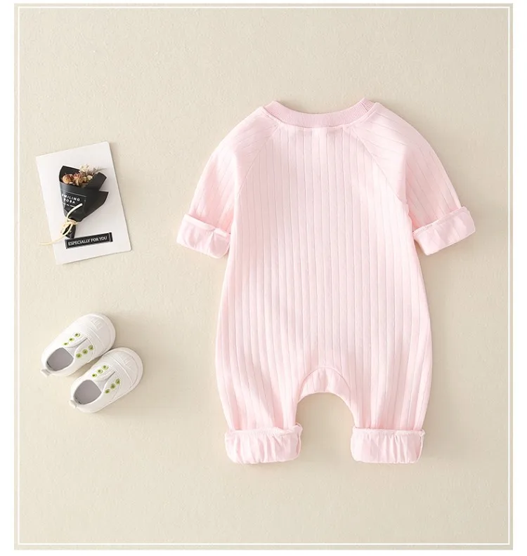 Newborn Infant Kid Baby Boy Girls Long Sleeve Romper Jumpsuit Clothes Outfits Warm Pure Color Cute Lovely Rainbow Clothing cool baby bodysuits	